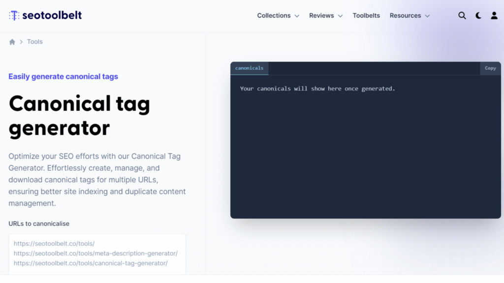 Canonical Tag Generator