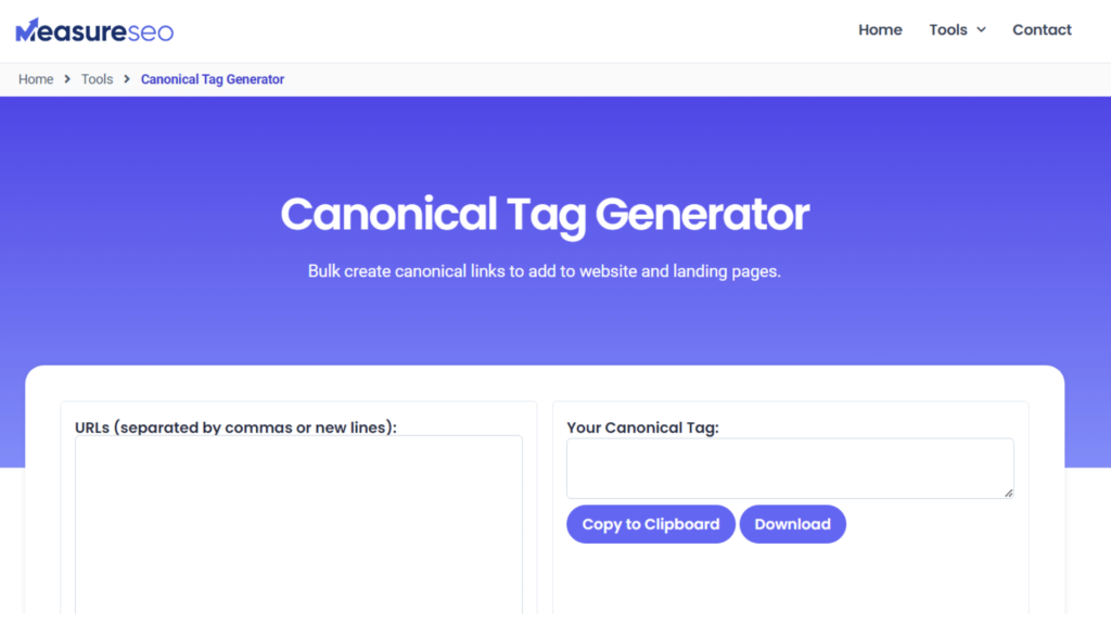 Canonical Tag Generator