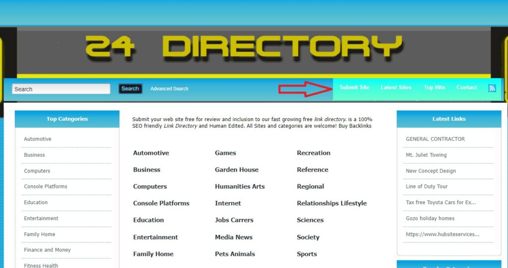 Directory Submission Sites