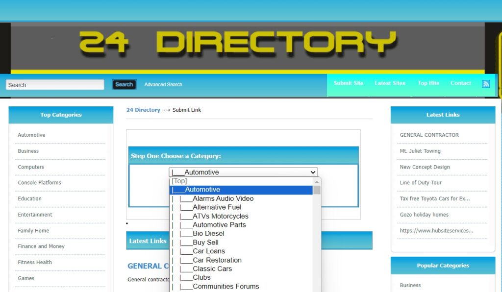 Directory Submission Sites