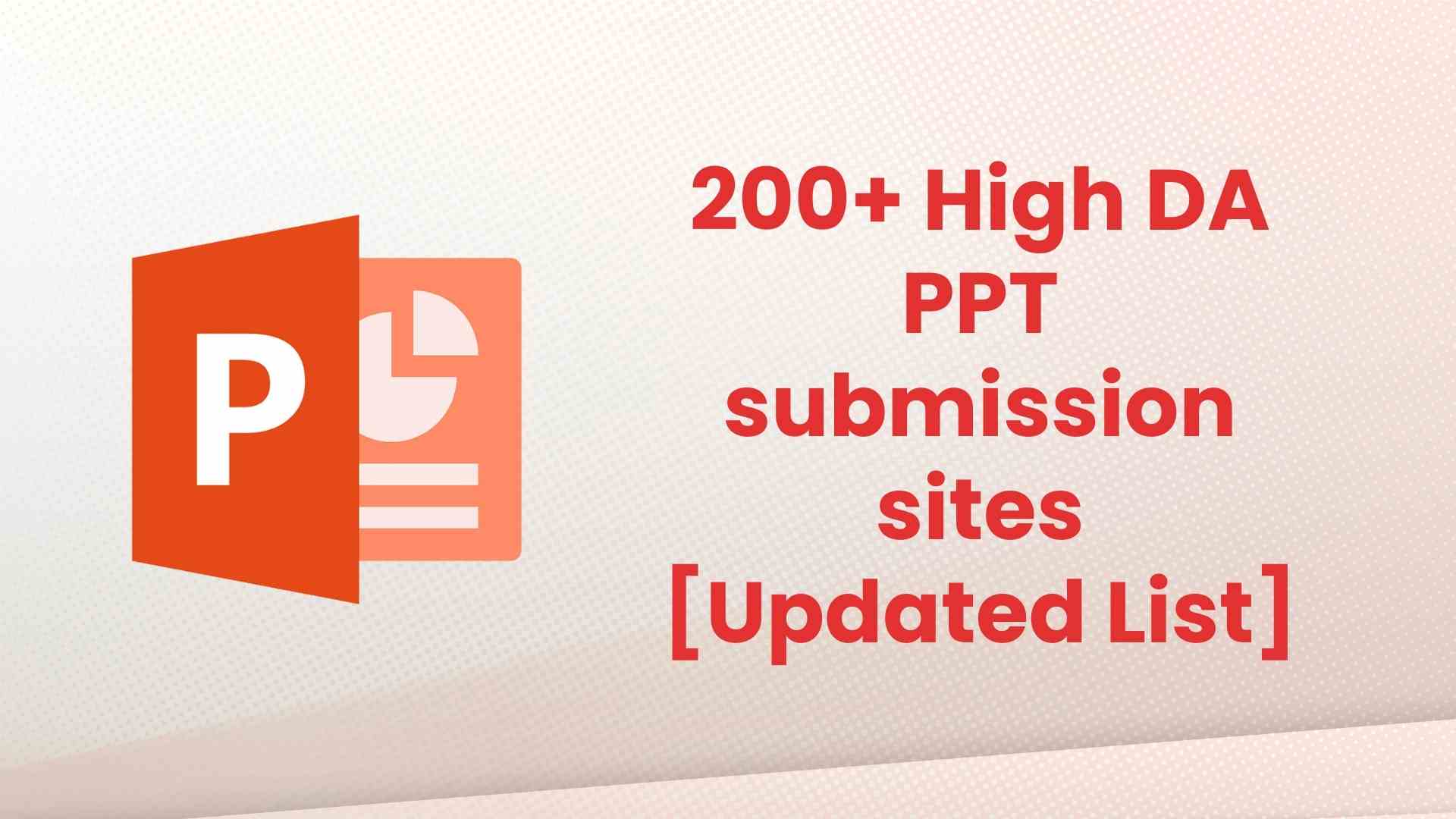 PPT submission sites