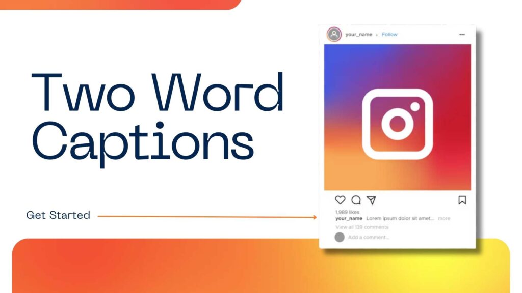 Two-Word Captions for Instagram