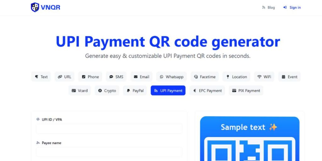 UPI QR Code Generator