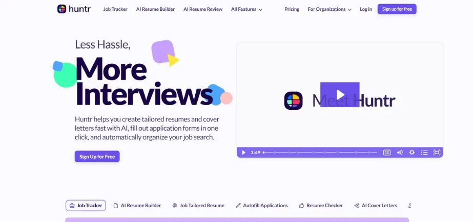 Huntr - AI job search tips