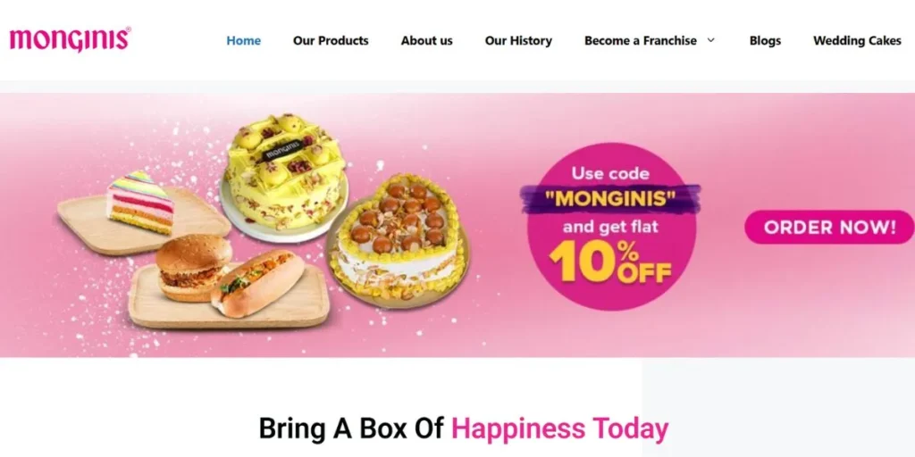 Bakery franchise in India