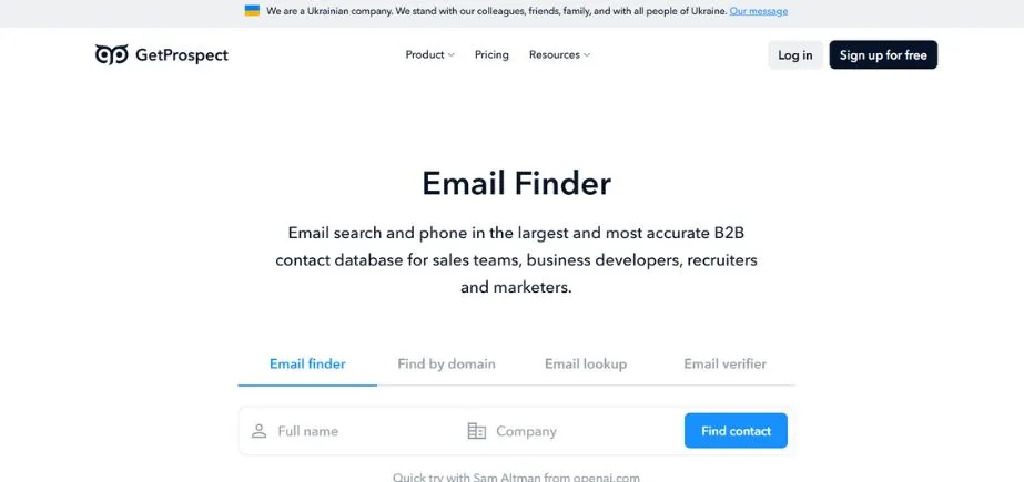 GetProspect - Free Email Lookup Tools for Startups in Dubai
