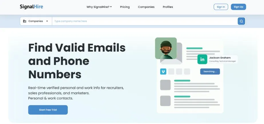 SignalHire - Free Email Lookup Tools for Startups in Dubai