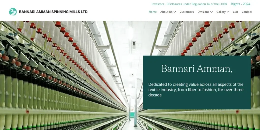 Textile Companies in Tamil Nadu - Bannari Amman Spinning Mills Limited