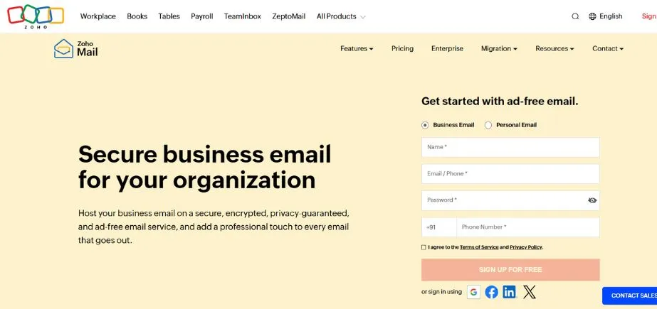 Zoho Mail - Best Email Providers