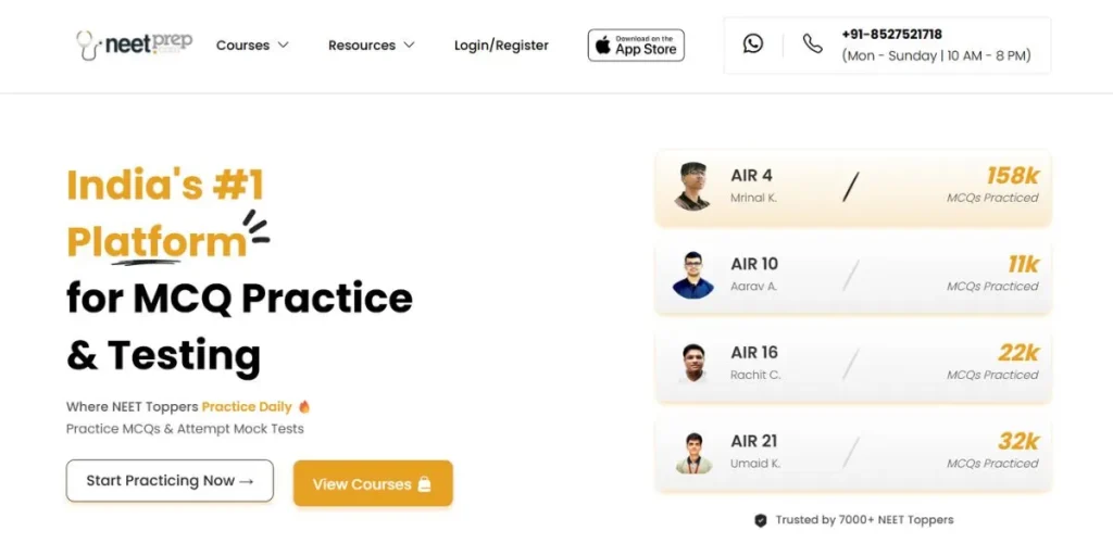 Apps for NEET Preparation -NEETprep