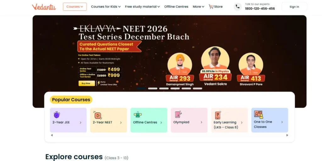 Apps for NEET Preparation -Vedantu (Ved)