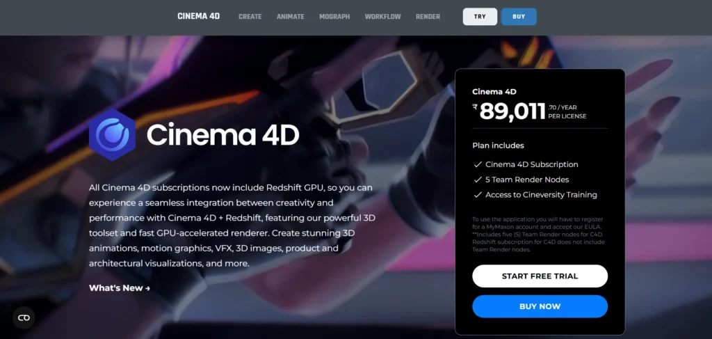 3D Animation Software - Cinema 4D