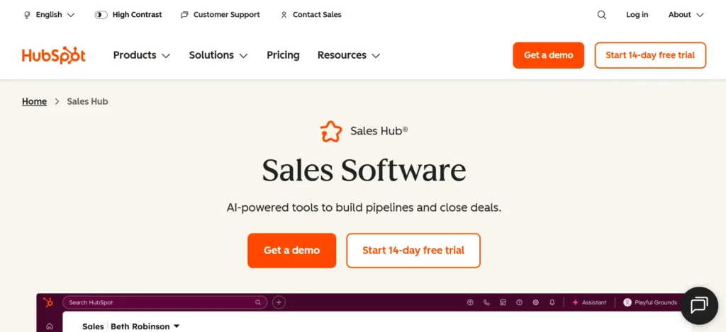HubSpot Sales Hub - Sales Outreach Tools