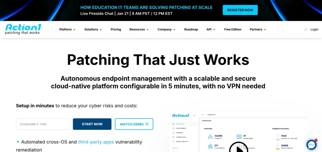 server patch management tools - Action1