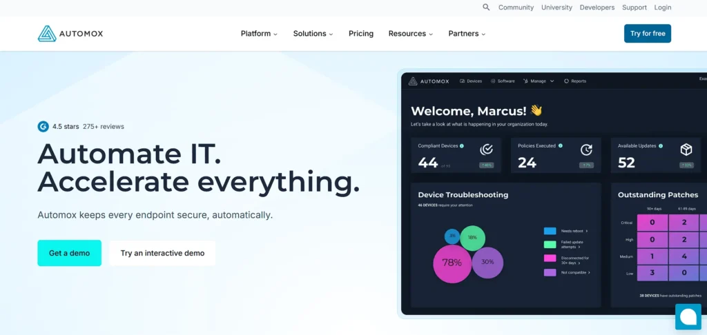 server patch management tools - Automox