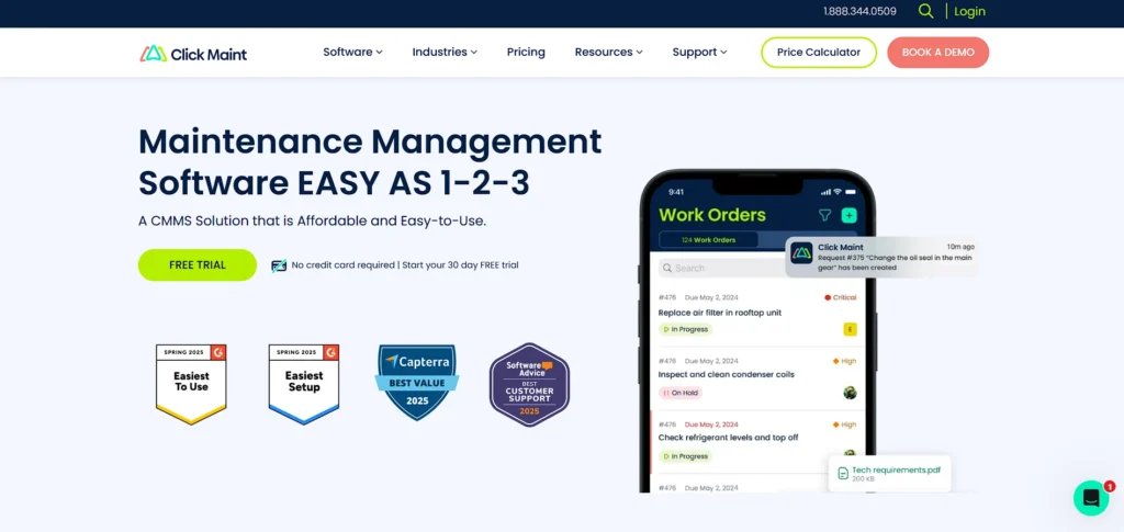 Facility Management Software - Click Maint CMMS