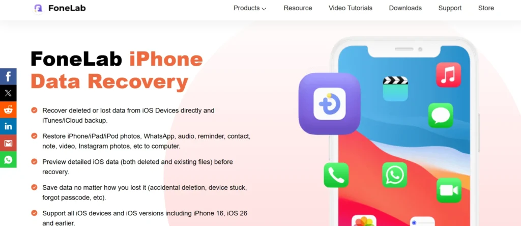 iPhone Data Recovery Software
- FoneLab iPhone Data Recovery