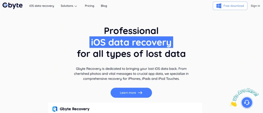 iPhone Data Recovery Software
- Gbyte Recovery