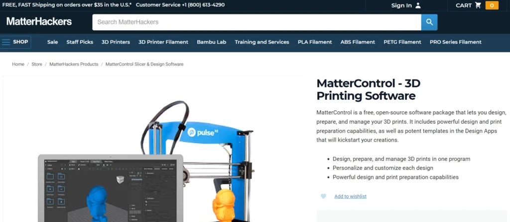 3D Printing Software
- MatterControl