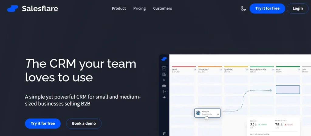 Sales Tracking Software
- Salesflare