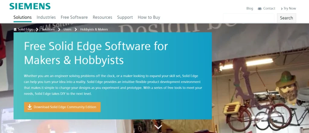 3D Printing Software
- Solid Edge Community Edition