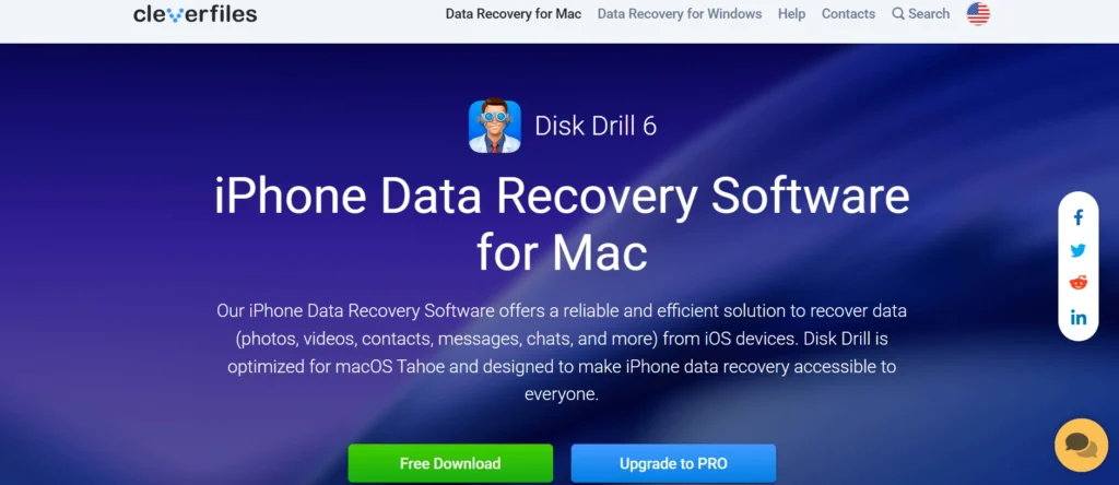 iPhone Data Recovery Software
-  iPhone disk drill (CleverFiles)
