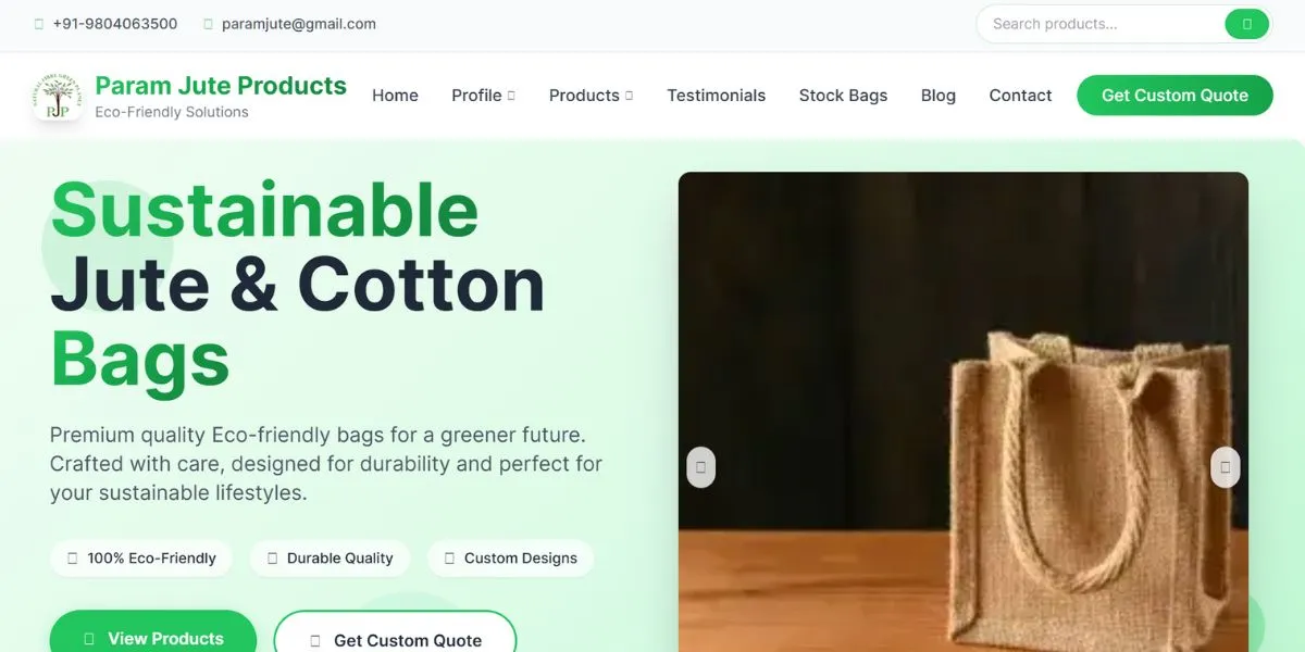 param jute products - Jute Bags Manufacturers