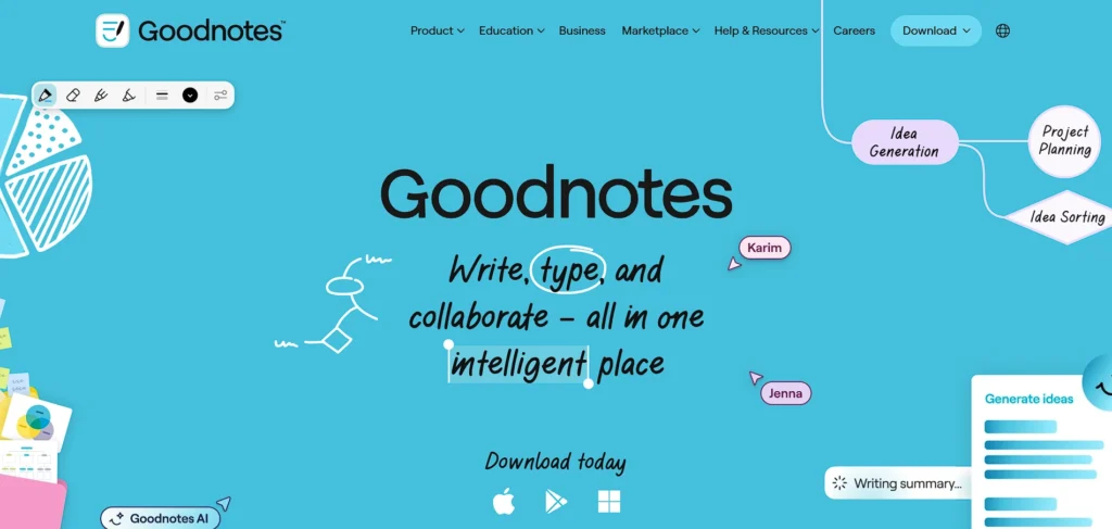 note taking app for iPad - GoodNotes