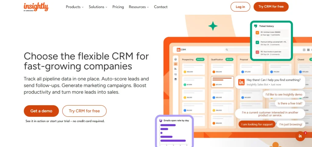 CRM Software for Start-ups-Insightly