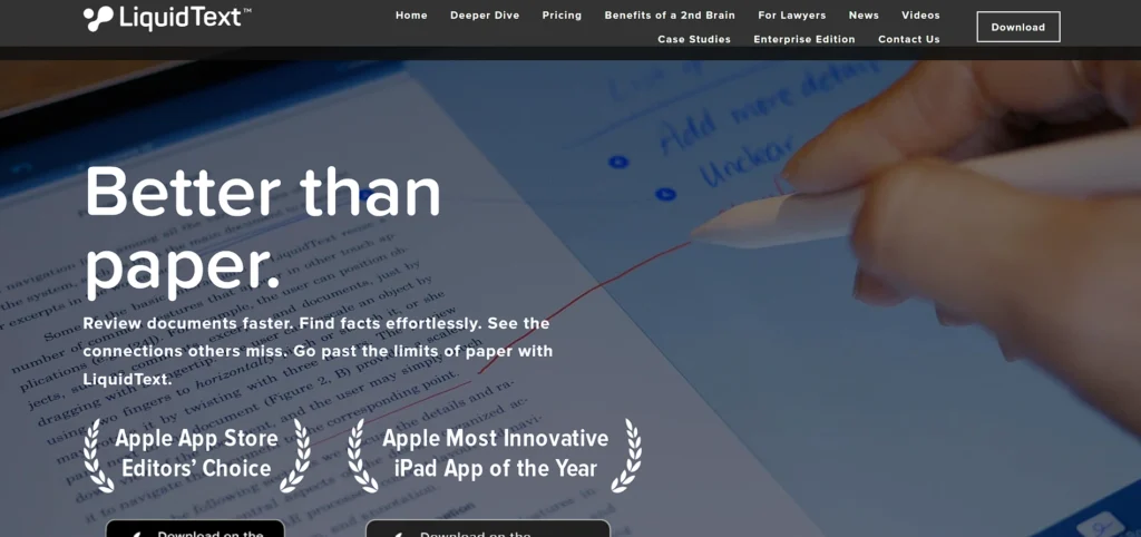note taking app for iPad - LiquidText