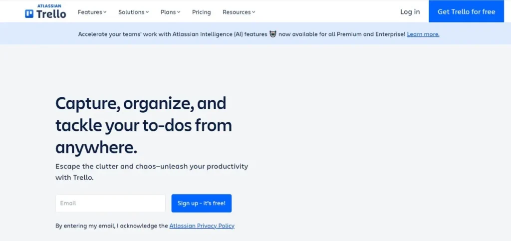 Trello - Cloud Based Productivity Apps