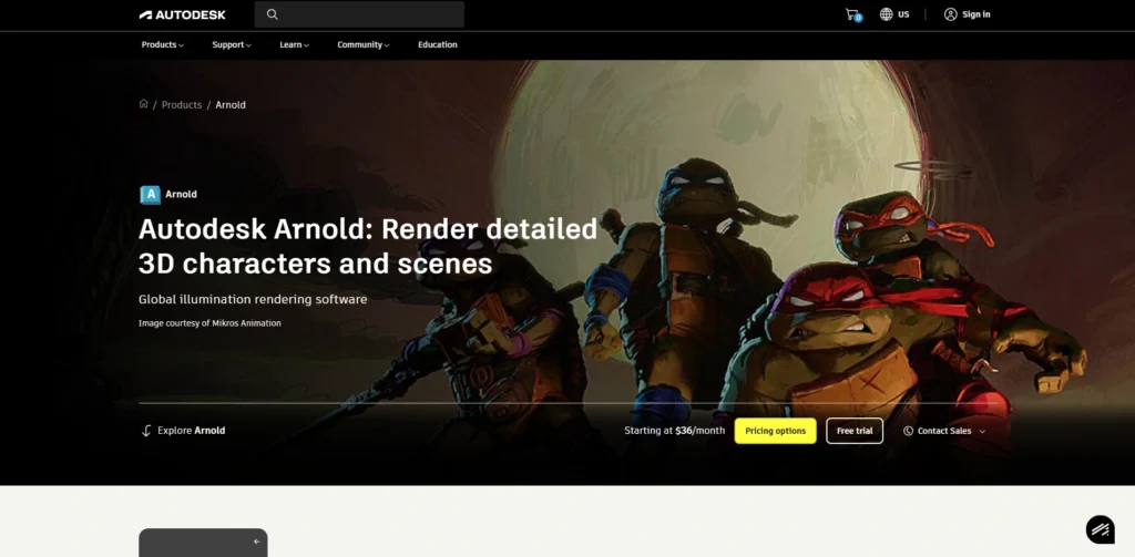 3D Rendering Software -Autodesk Arnold