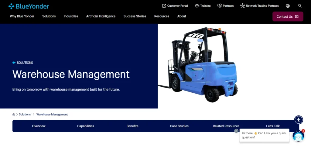 warehouse management software -Blue Yonder Warehouse Management