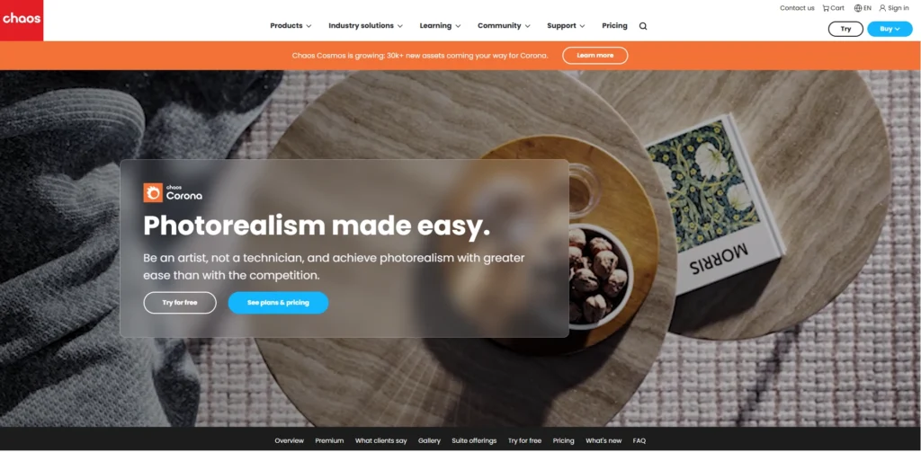3D Rendering Software -Chaos Corona