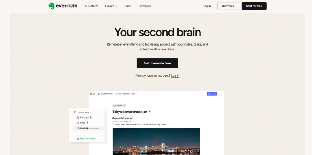 Mac Productivity Apps -Evernote