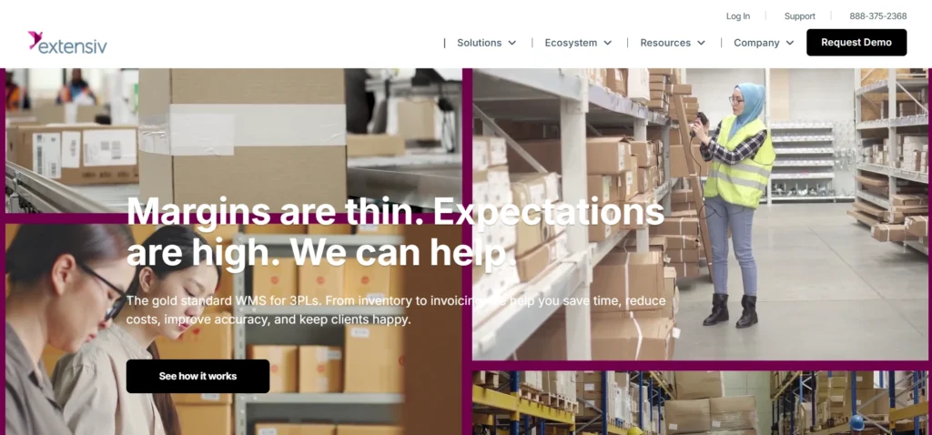 warehouse management software -Extensiv (formerly 3PL Central)