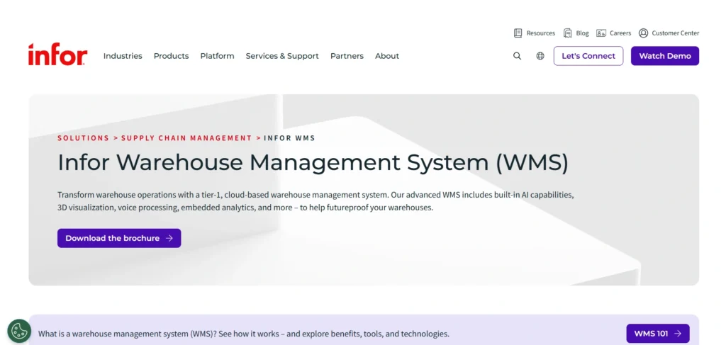 warehouse management software -Infor WMS