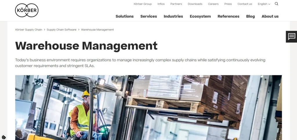 warehouse management software -​Körber WMS (formerly HighJump)