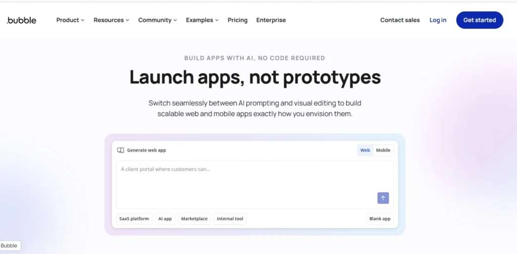 Rapid Web App Development Tools - Bubble