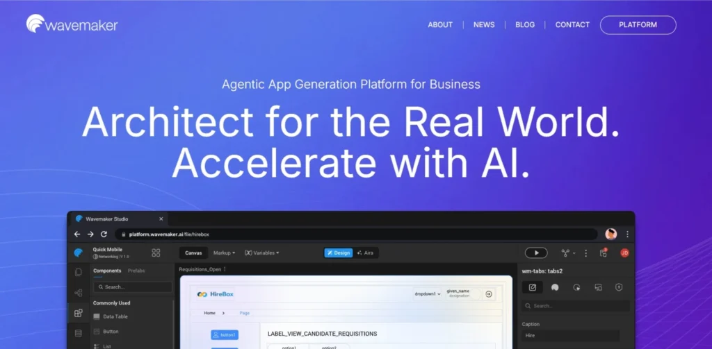 Rapid Web App Development Tools - WaveMaker