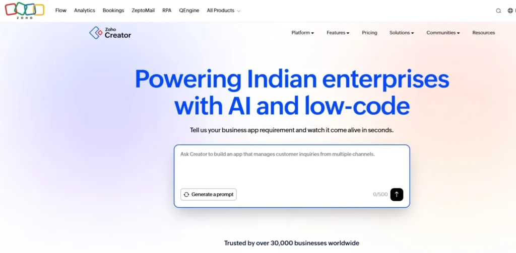 Rapid Web App Development Tools - Zoho Creator