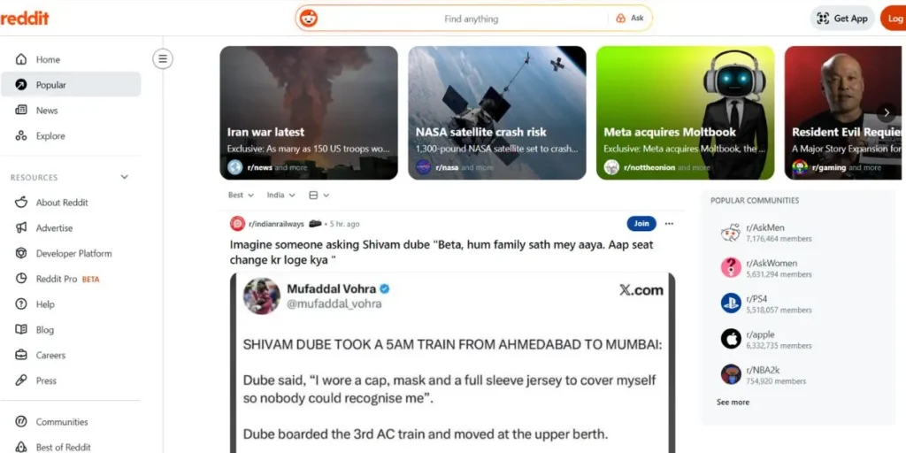 Reddit - Social Media Forums
