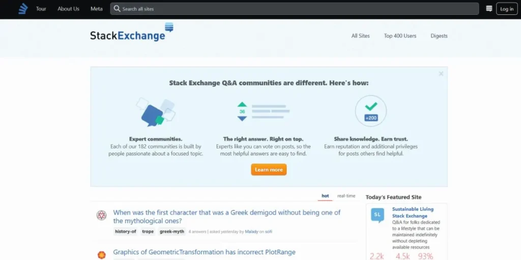 Stack Exchange - Social Media Forums
