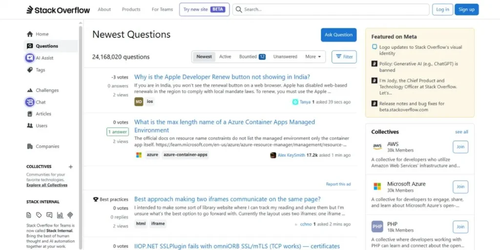Stack Overflow - Social Media Forums
