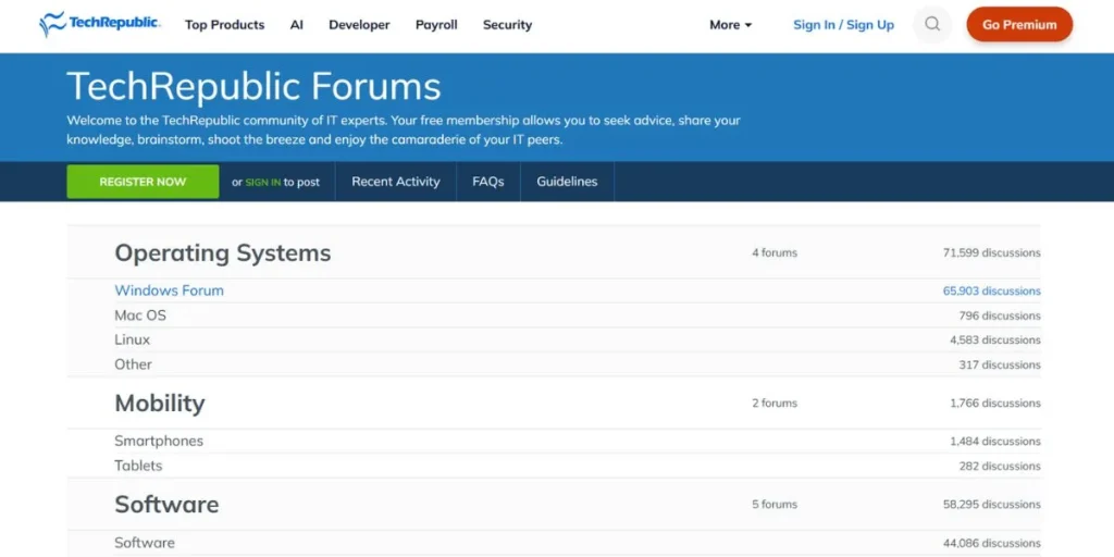 TechRepublic Forums - Social Media Forums
