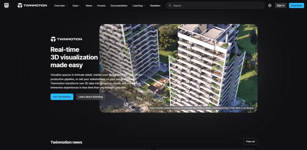 3D Rendering Software -Twinmotion