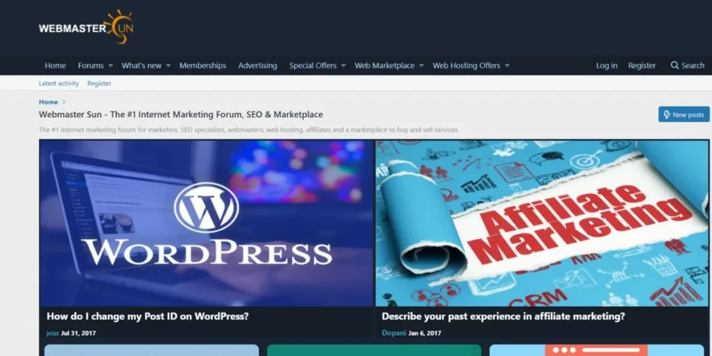 Webmaster Sun - Social Media Forums