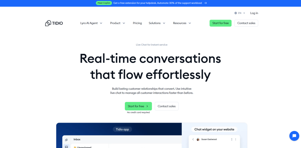 AI Tools for Businesses-Tidio